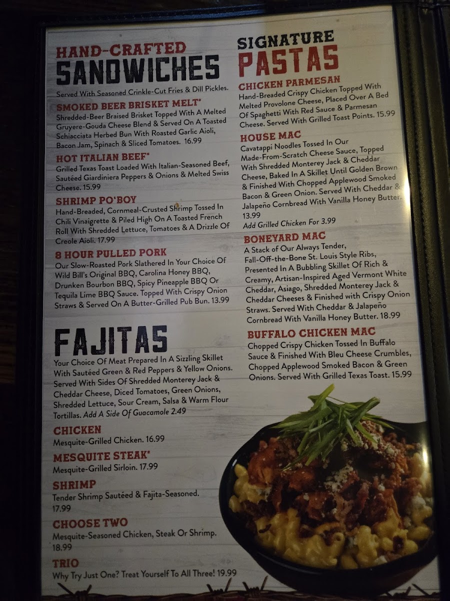 Menu Wild Bill's Sports Saloon - Blaine-2