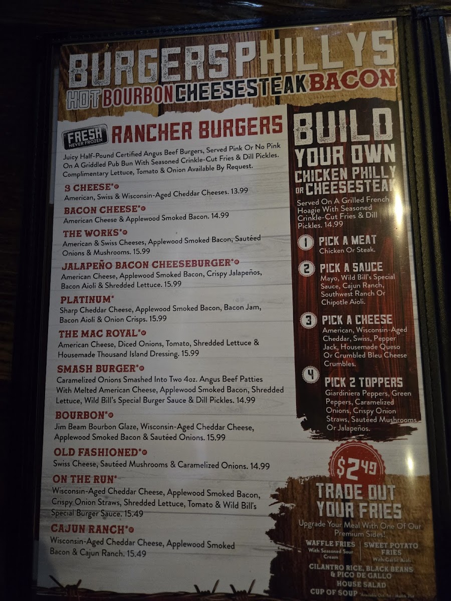 Menu Wild Bill's Sports Saloon - Blaine-3