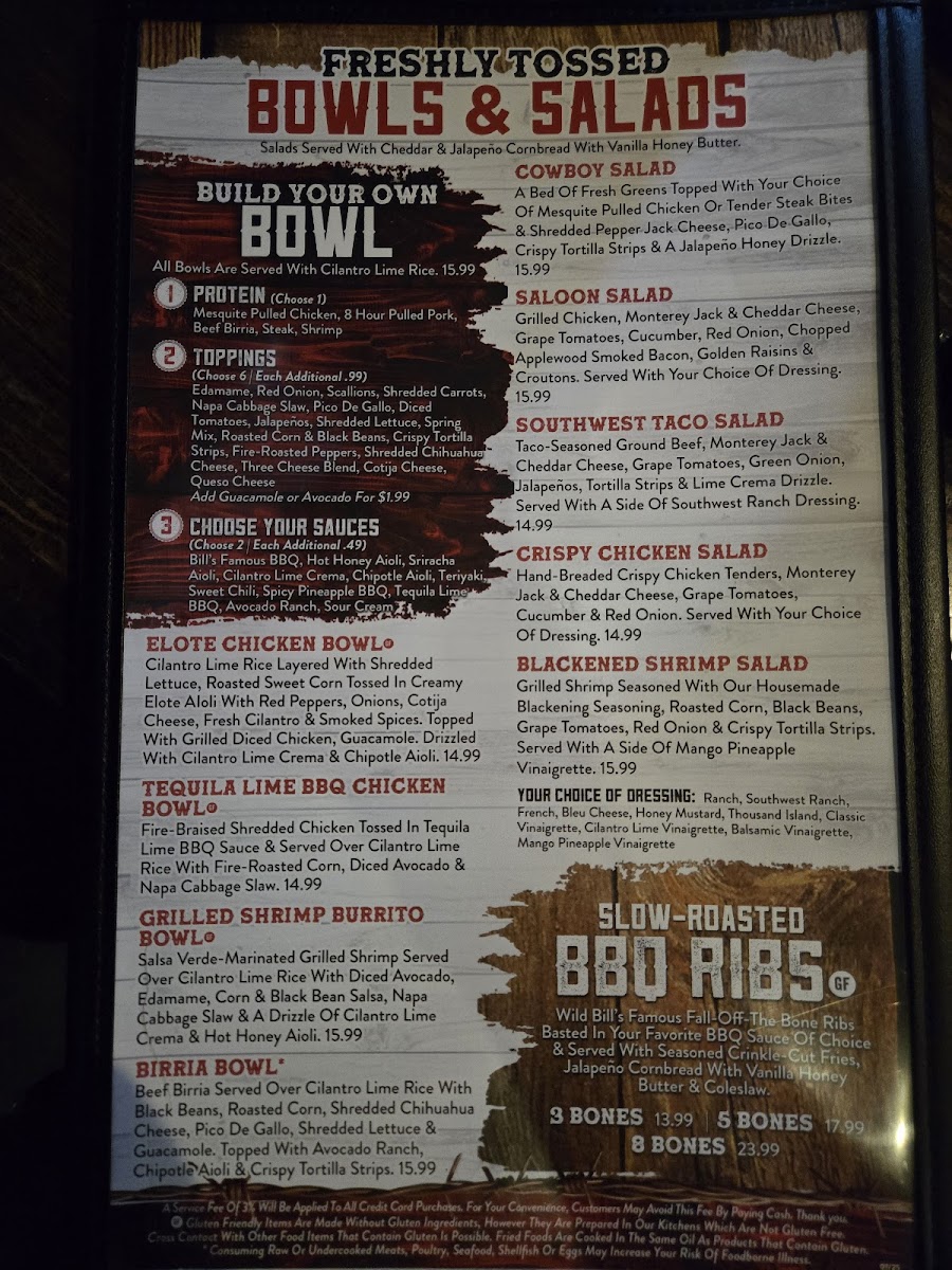 Menu Wild Bill's Sports Saloon - Blaine-6