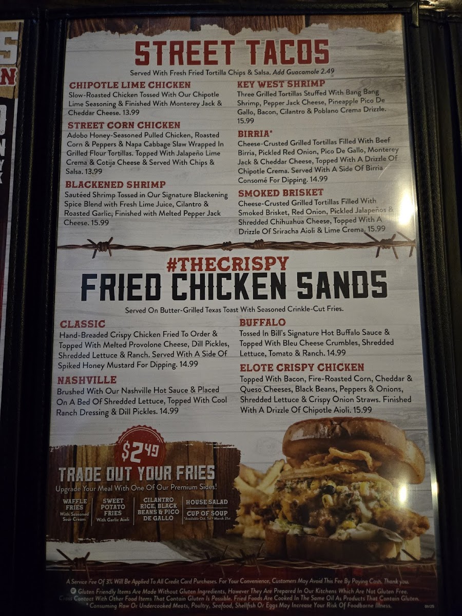 Menu Wild Bill's Sports Saloon - Blaine-9